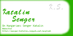 katalin senger business card